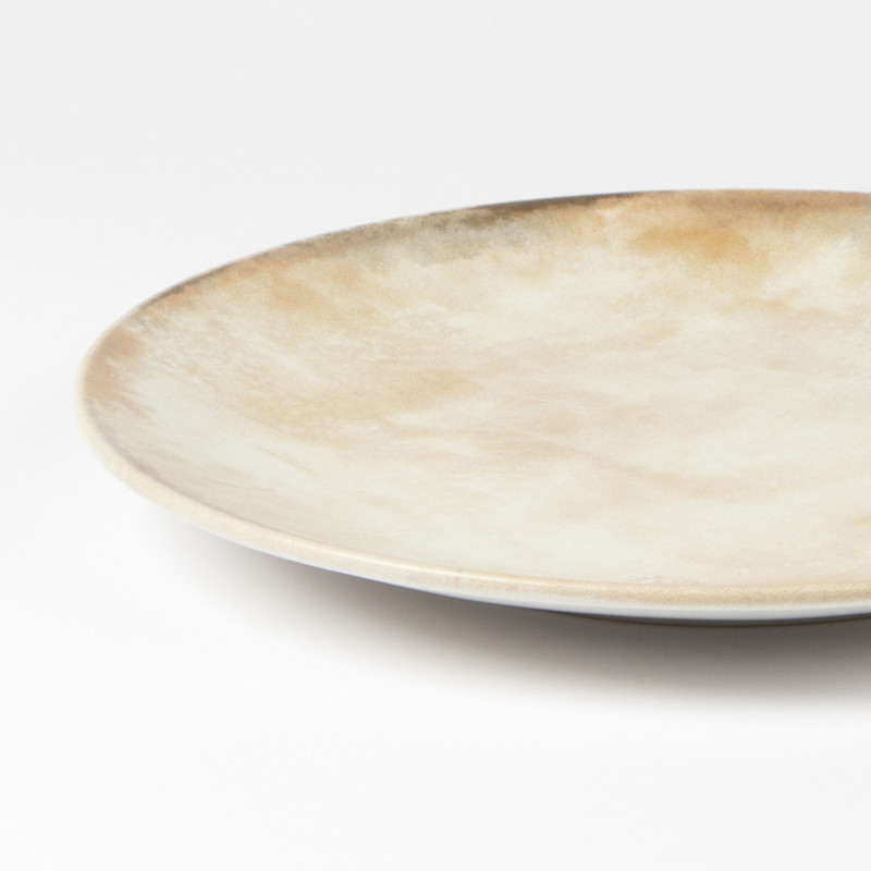 Assiette coupe plate beige grès émaillé Ø 27 cm Sahara Accolade