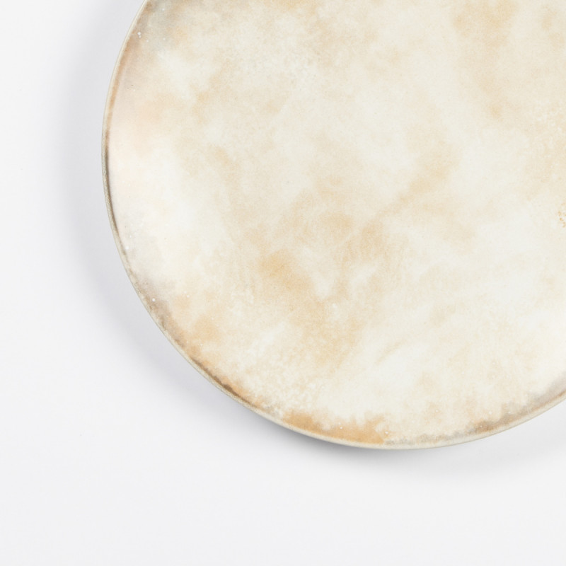 Assiette coupe plate beige grès émaillé Ø 27 cm Sahara Accolade