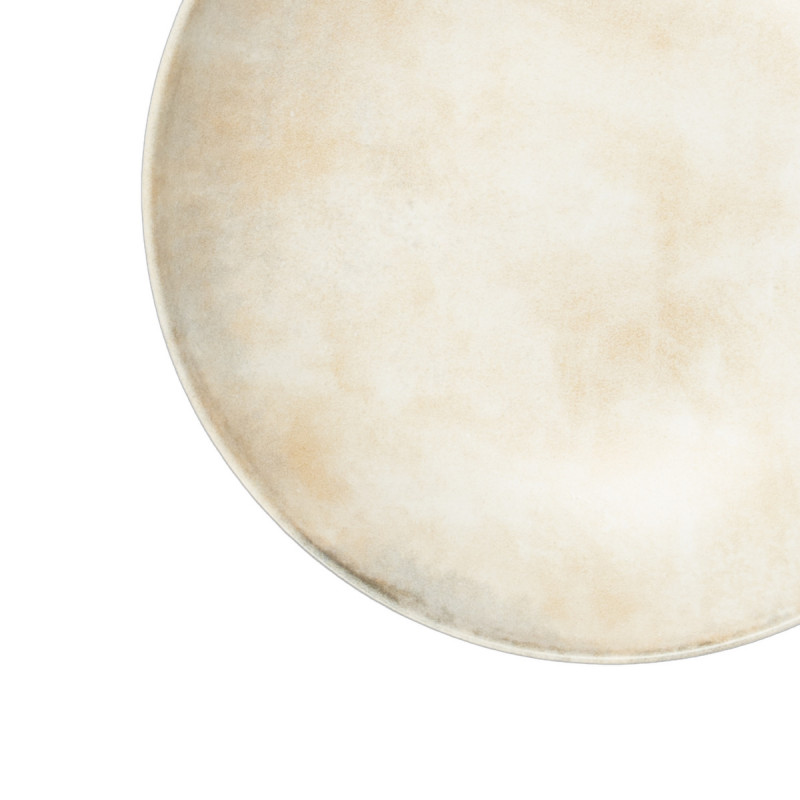 Assiette coupe creuse beige grès émaillé Ø 22 cm Sahara Accolade