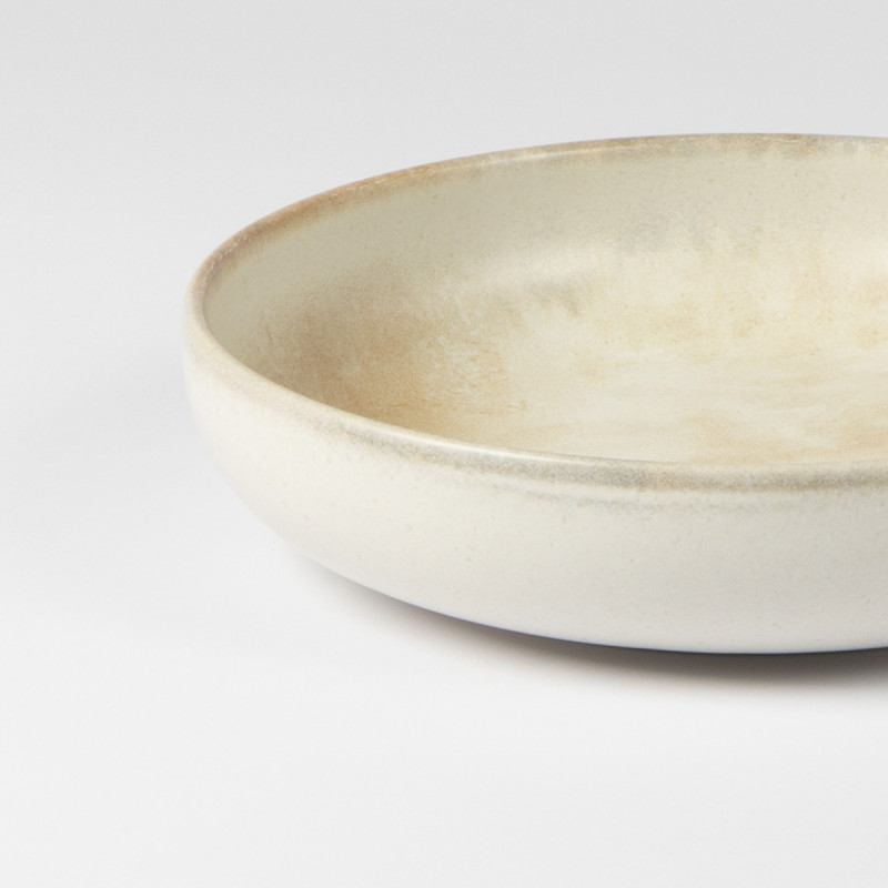 Assiette creuse beige grès émaillé Ø 22 cm Sahara Accolade
