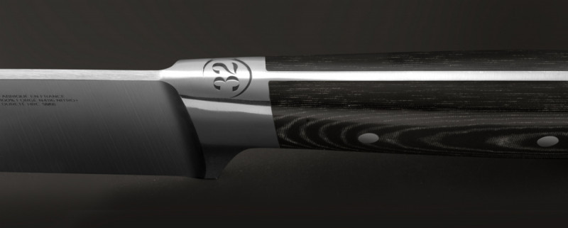 Couteau nakiri 17 cm inox plastique unie Signature Micarta 32 Dumas