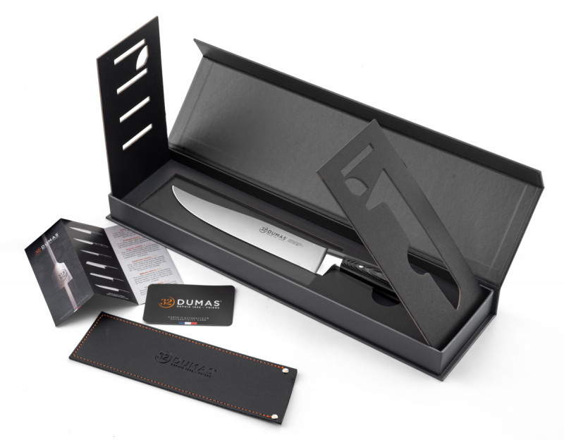 Couteau à découper 20 cm inox plastique unie Signature Micarta 32 Dumas