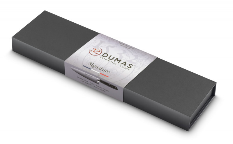 Couteau santoku 18 cm inox plastique unie Signature Micarta 32 Dumas