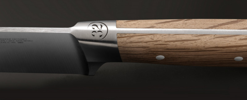 Couteau santoku 18 cm inox bois unie Signature Chene Vert 32 Dumas
