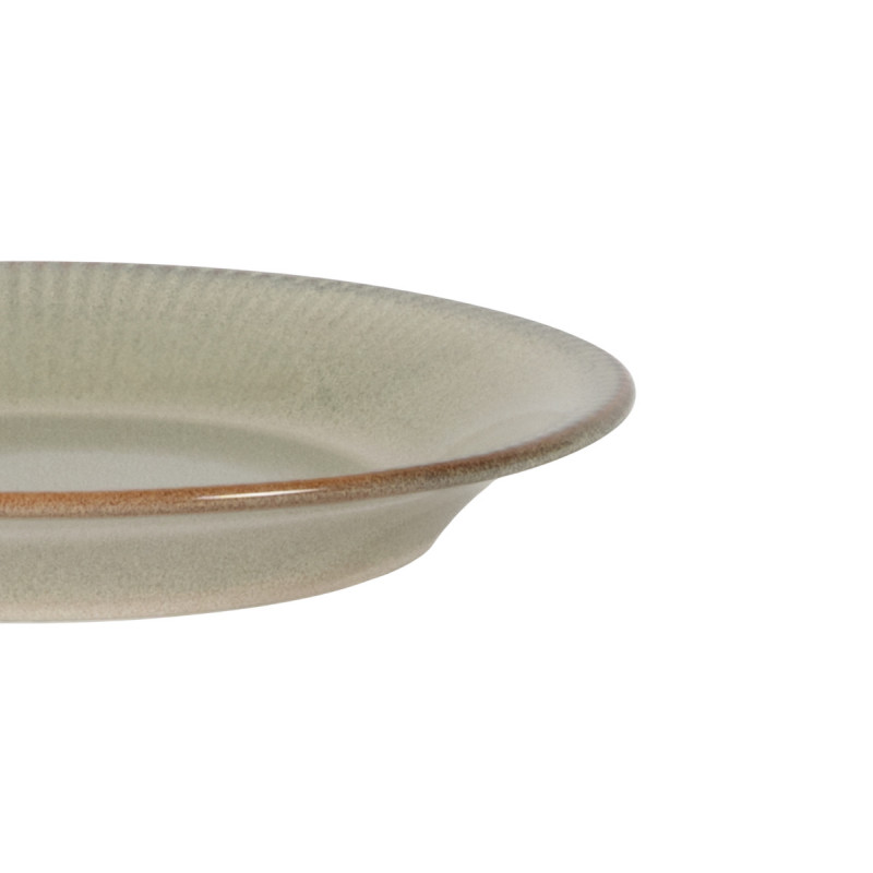 Assiette coupe plate rond gris bleu porcelaine Ø 18,5 cm Serena Pro.mundi