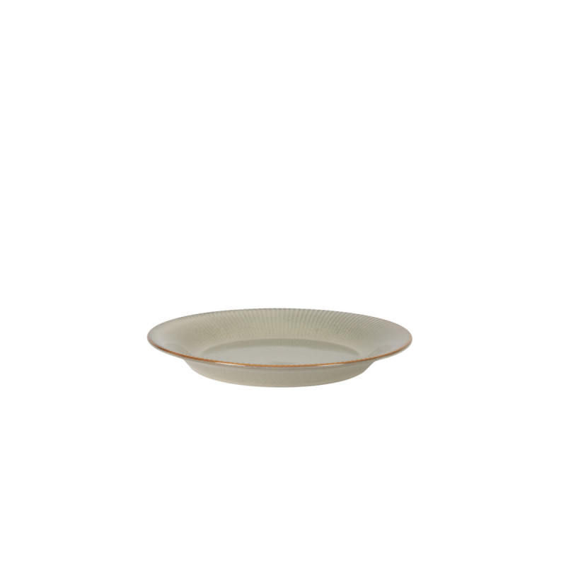 Assiette coupe plate rond gris bleu porcelaine Ø 23,5 cm Serena Pro.mundi