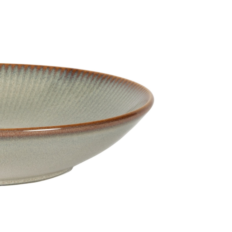 Assiette coupe creuse rond gris bleu porcelaine Ø 23,5 cm Serena Pro.mundi