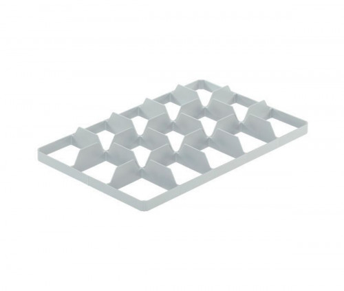 Séparateur bas 15 cases gris plastique 55,4x35,4x5,8 cm