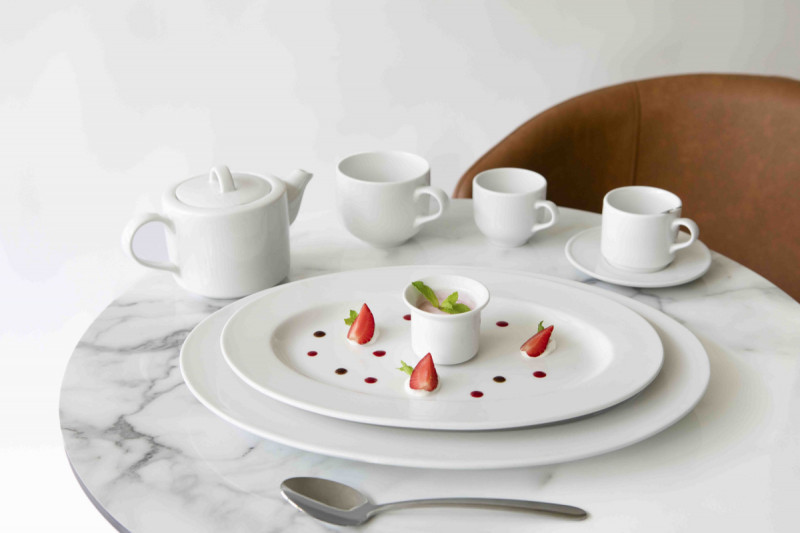 Coquetier rond blanc porcelaine Ø 6,4 cm Presto Accolade