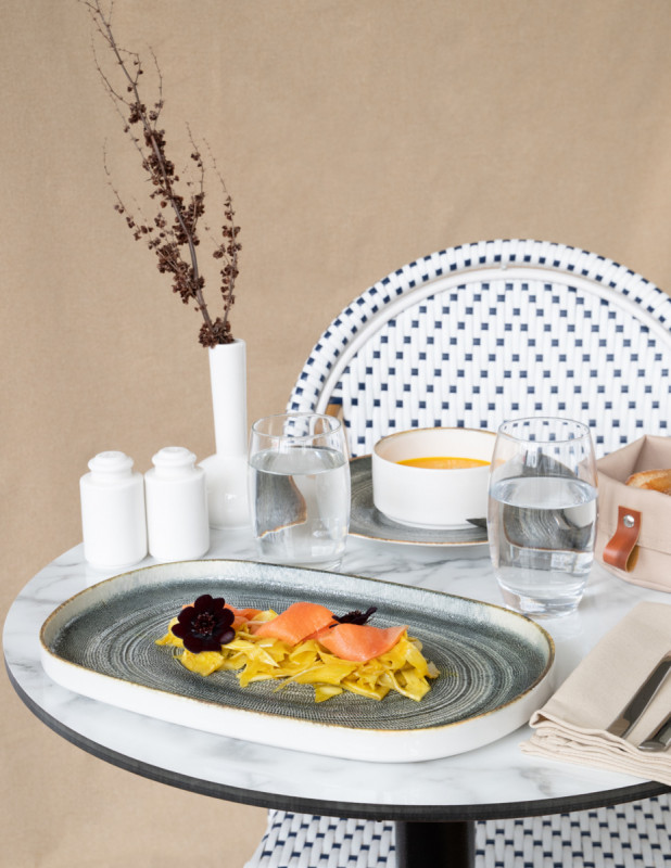 Bol droit rond gris anthracite porcelaine Ø 12 cm Terra Pro.mundi