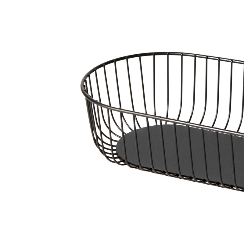 Corbeille de buffet acier noir 33,3x17,5x8,4 cm Naro Pro.mundi