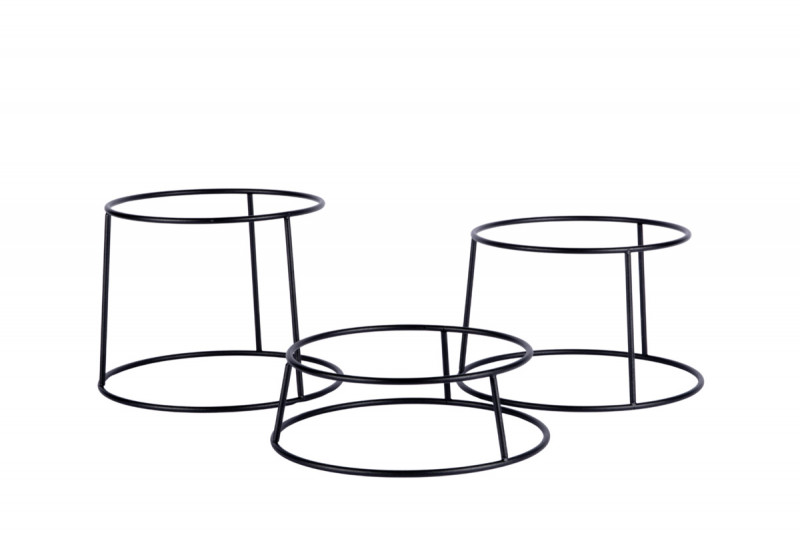 Rehausse acier noir Ø 24,2 cm 8 cm Naro Pro.mundi
