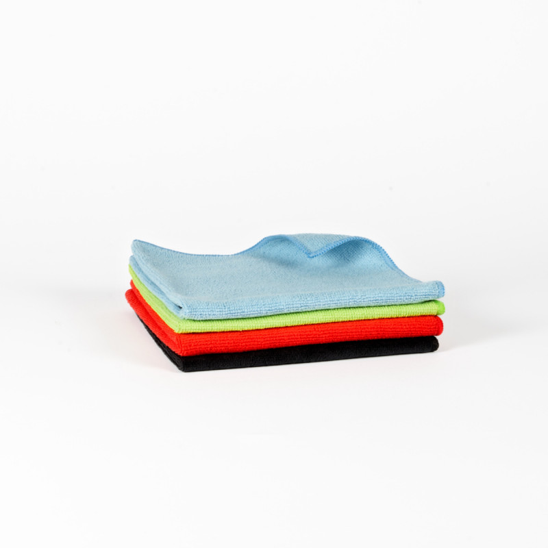 Lavettes microfibre rouge microfibre 40x40 cm Kleaning Essentials (5 pièces)