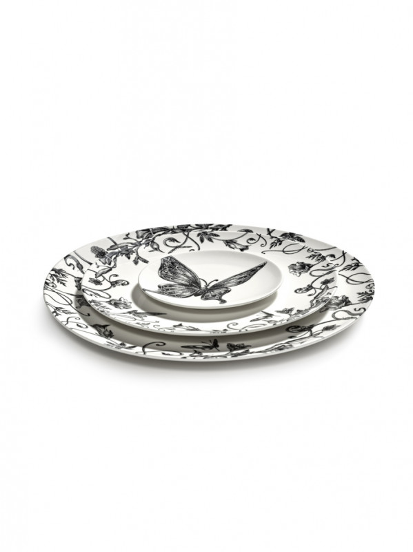 Assiette à pain rond BUTTERFLY porcelaine Ø 12 cm Unity Serax