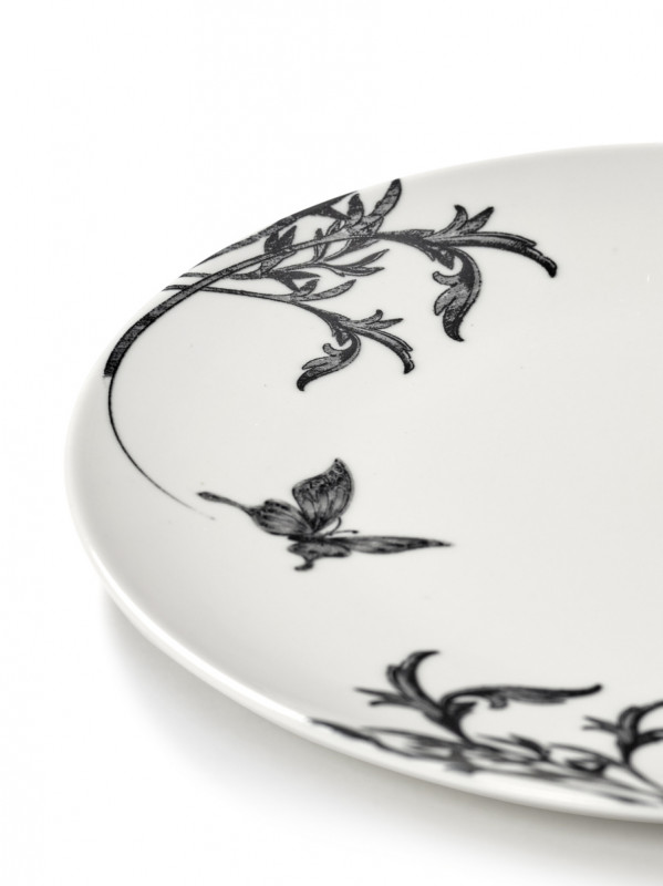 Assiette coupe rond BUTTERFLY BALLET porcelaine Ø 18 cm Unity Serax