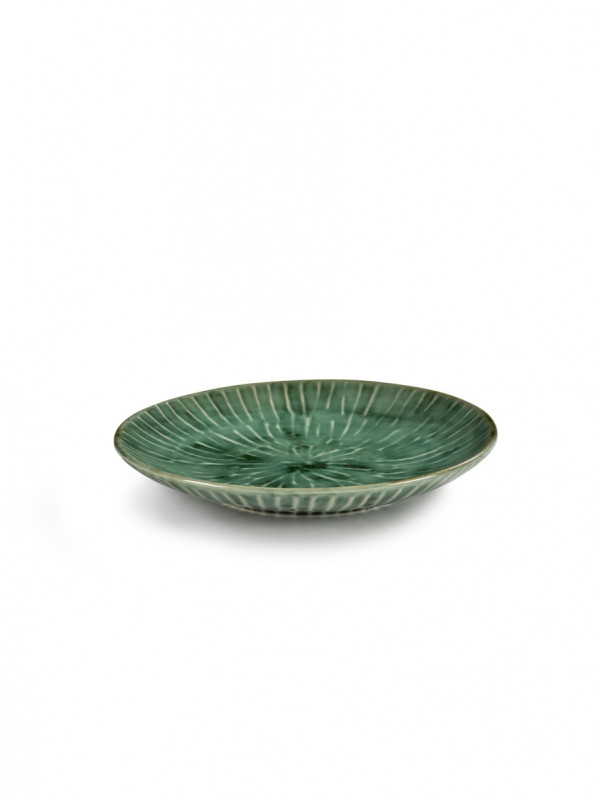 Assiette coupe plate rond vert grès émaillé Ø 22 cm 22 cm Verde Lanza Serax