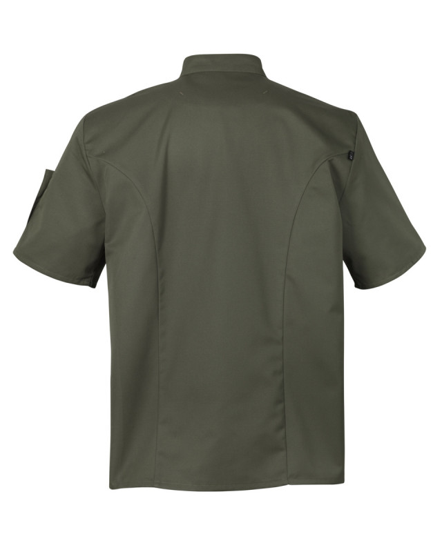 Veste de cuisine manches courtes kaki T2 Nero Robur