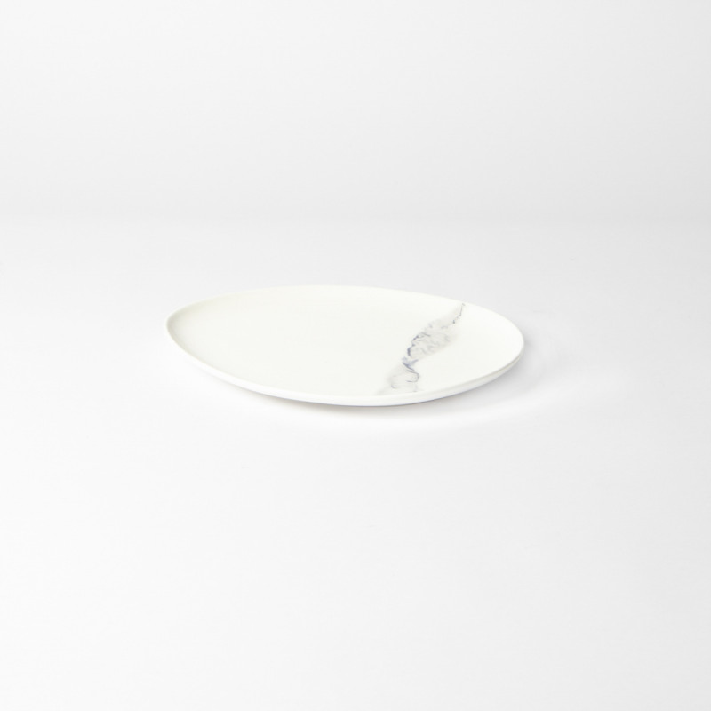 Assiette coupe plate blanc porcelaine Ø 23 cm Silk Accolade