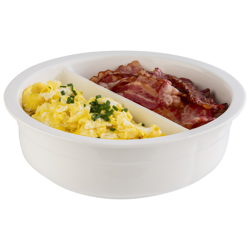 Bac 1 compartiment pour chaffing dish porcelaine blanc Ø 29,5 cm 29,5x29,5x9 cm Orbit Aps