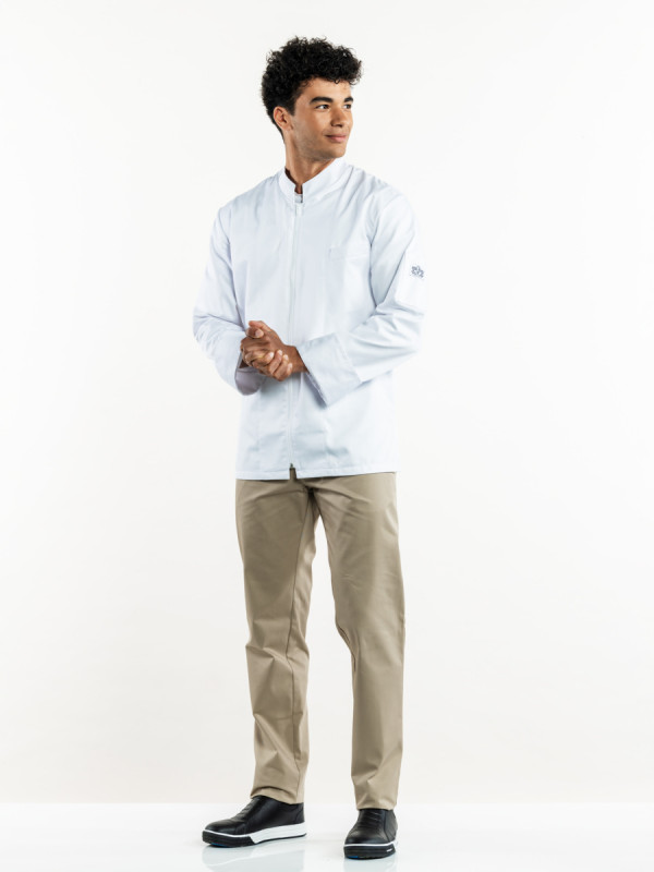 Pantalon de cuisine beige 48 Sabbia Chaud Devant