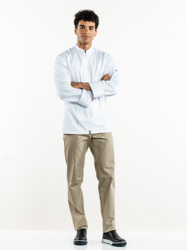 Pantalon de cuisine beige 58 Sabbia Chaud Devant