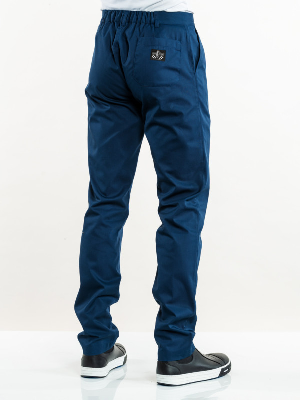 Pantalon de cuisine bleu marine 42 Marino Chaud Devant