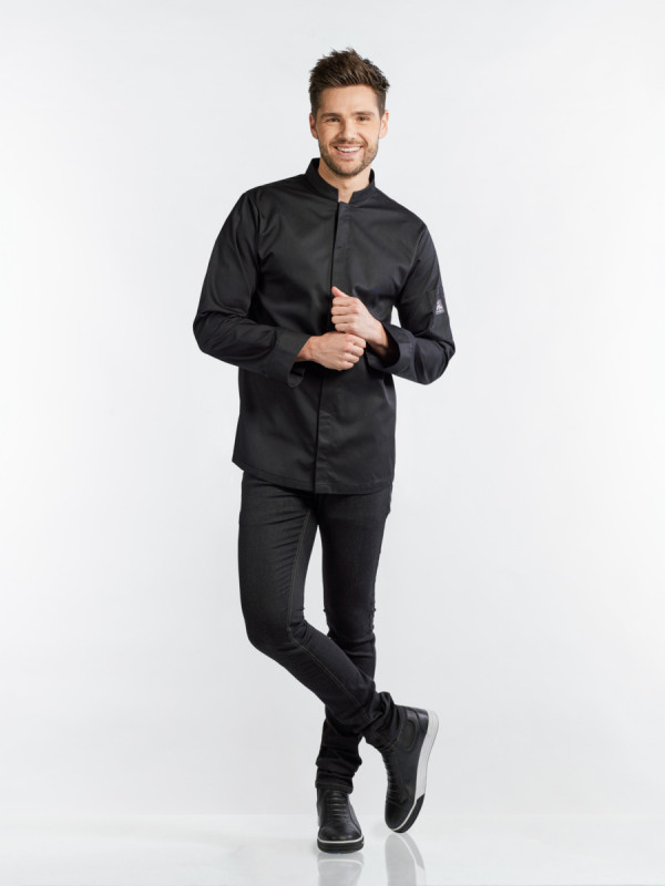 Veste de cuisine manches longues noir S Sabor Chaud Devant