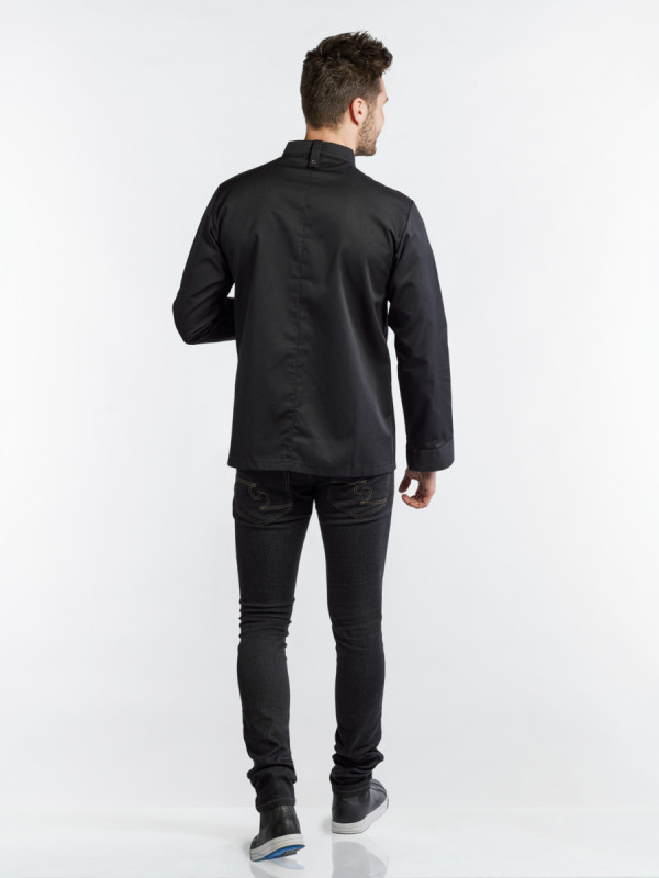 Veste de cuisine manches longues noir S Sabor Chaud Devant