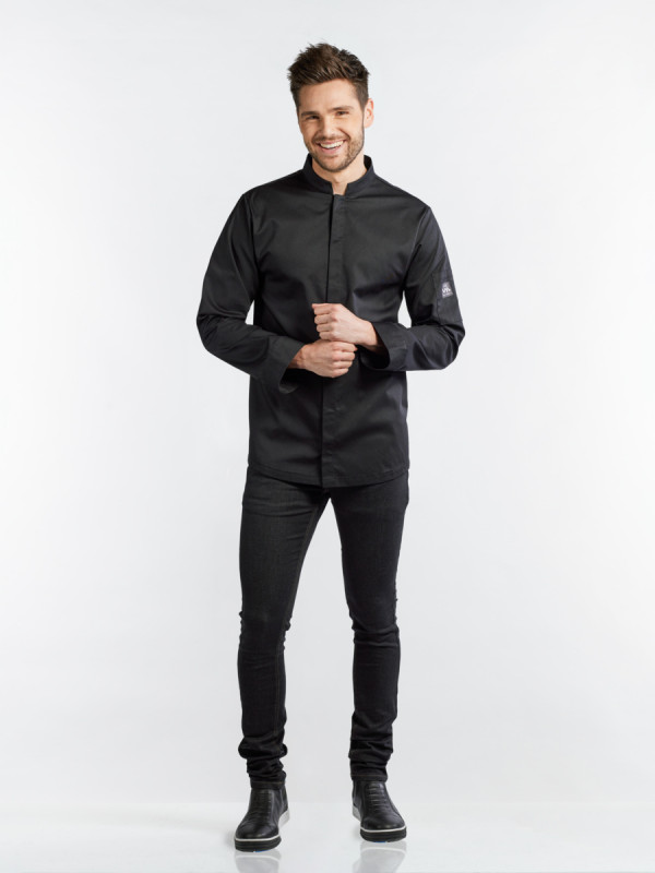 Veste de cuisine manches longues noir S Sabor Chaud Devant
