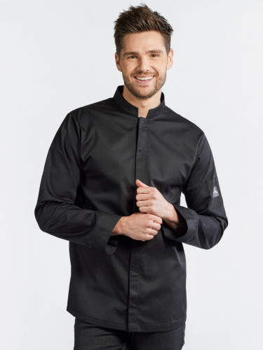 Veste de cuisine manches longues noir XL Sabor Chaud Devant