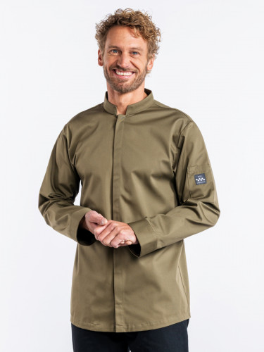 Veste de cuisine manches longues olive XS Sabor Chaud Devant