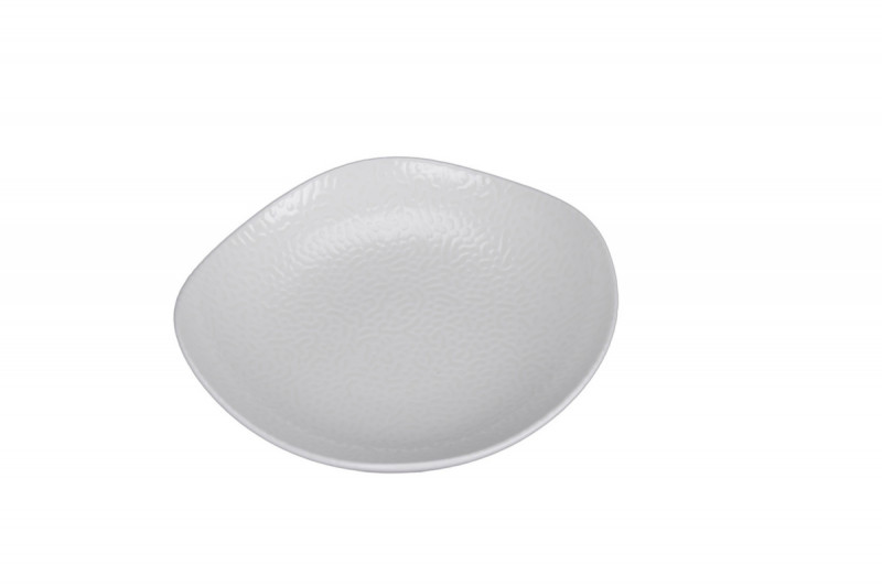 Assiette creuse organique Speckle porcelaine vitrifiée Ø 17 cm Between Rak