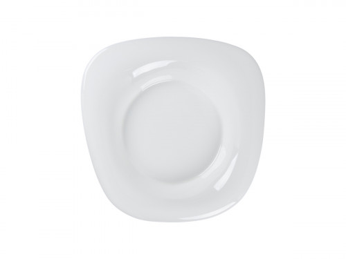 Assiette creuse carré blanc porcelaine bone china Ø 29 cm Le Ballet Cloud Rak