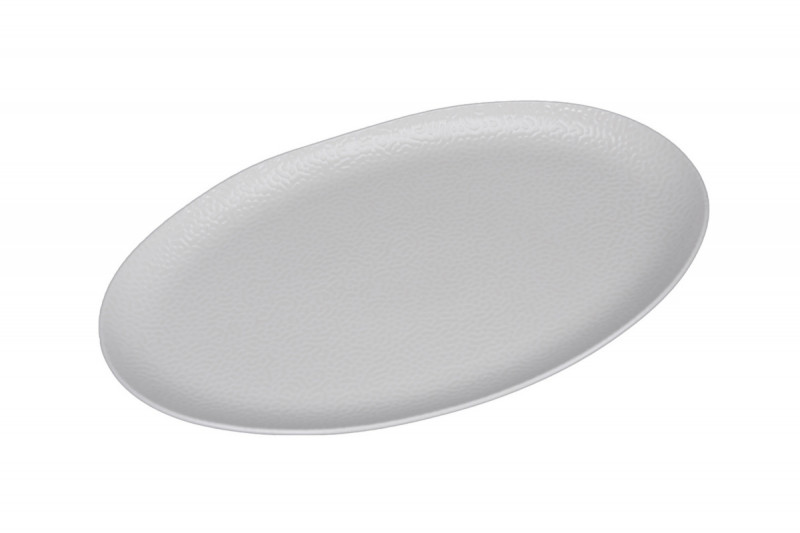 Assiette plate organique ivoire porcelaine vitrifiée Ø 34 cm Between Rak