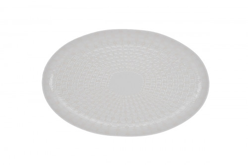 Assiette plate organique Nuance porcelaine vitrifiée Ø 34 cm Between Rak