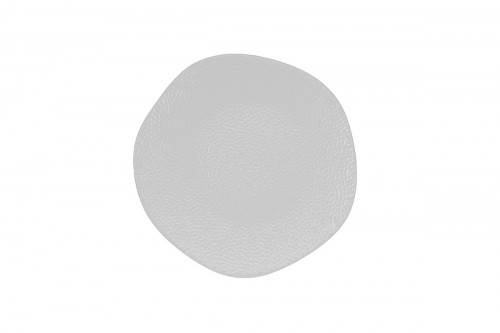 Assiette plate organique ivoire porcelaine vitrifiée Ø 23 cm Between Rak