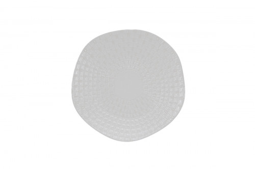 Assiette plate organique Nuance porcelaine vitrifiée Ø 23 cm Between Rak