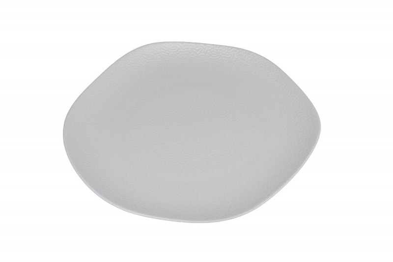 Assiette plate organique ivoire porcelaine vitrifiée Ø 27 cm Between Rak