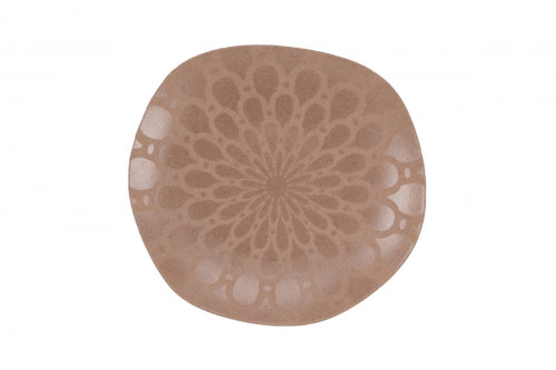 Assiette plate organique Fire porcelaine vitrifiée Ø 27 cm Between Colored Rak