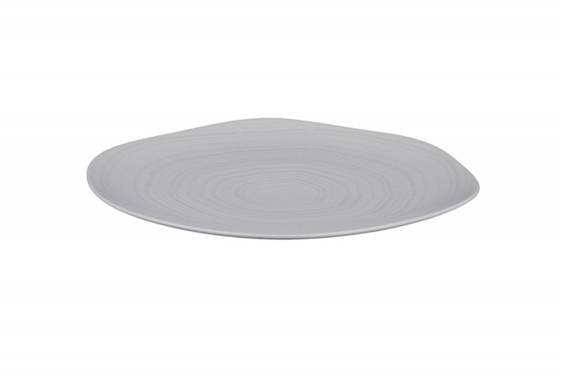Assiette plate organique ivoire porcelaine vitrifiée Ø 30 cm Between Rak