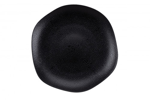 Assiette plate organique Speckle porcelaine vitrifiée Ø 30 cm Between Rak