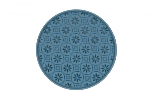 Assiette avec cloche rond Fleur porcelaine vitrifiée Ø 12 cm Rihla Rak
