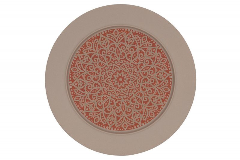 Assiette avec cloche rond Damask porcelaine vitrifiée Ø 19,8 cm Rihla Rak