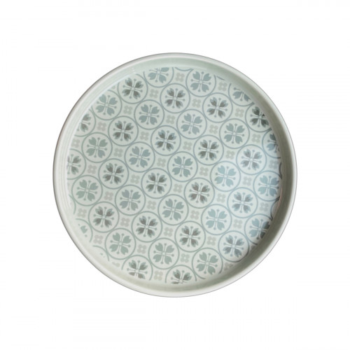 Assiette avec cloche rond Salvia porcelaine vitrifiée Ø 19,8 cm Rihla Rak