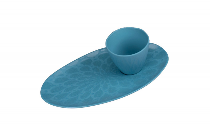 Sous tasse organique Water porcelaine vitrifiée Ø 25 cm Between Colored Rak