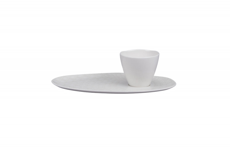 Sous tasse organique Nuance porcelaine vitrifiée Ø 25 cm Between Rak