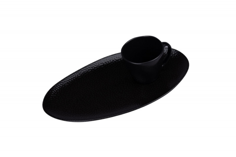 Sous tasse organique Speckle porcelaine vitrifiée Ø 25 cm Between Rak