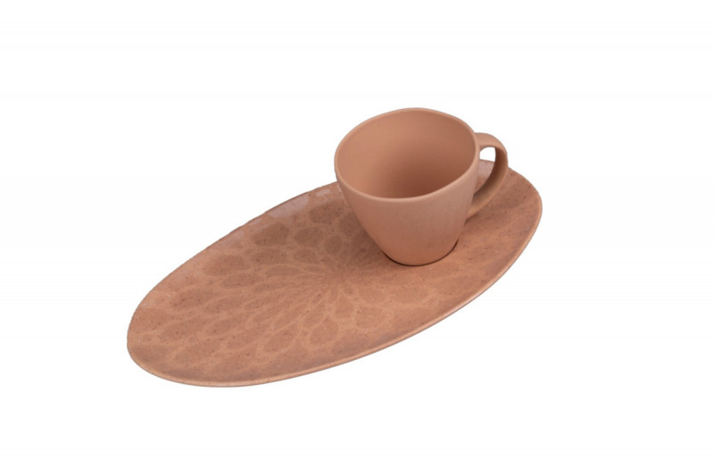 Sous tasse organique Fire porcelaine vitrifiée Ø 25 cm Between Colored Rak