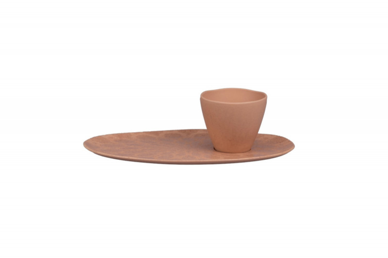 Sous tasse organique Fire porcelaine vitrifiée Ø 25 cm Between Colored Rak