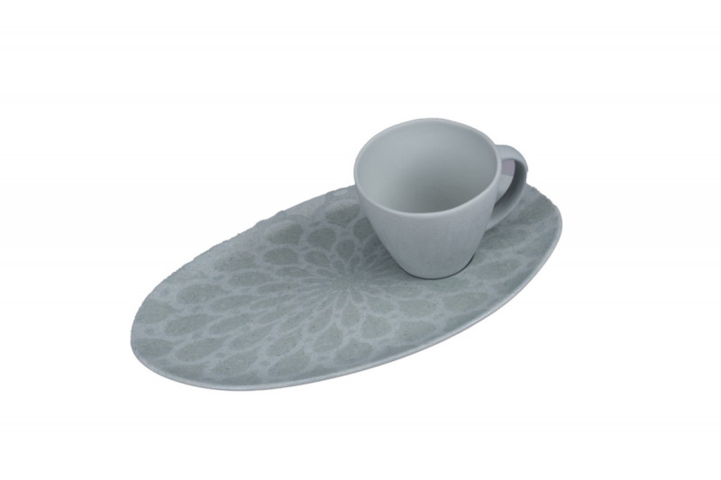 Sous tasse organique Earth porcelaine vitrifiée Ø 25 cm Between Colored Rak
